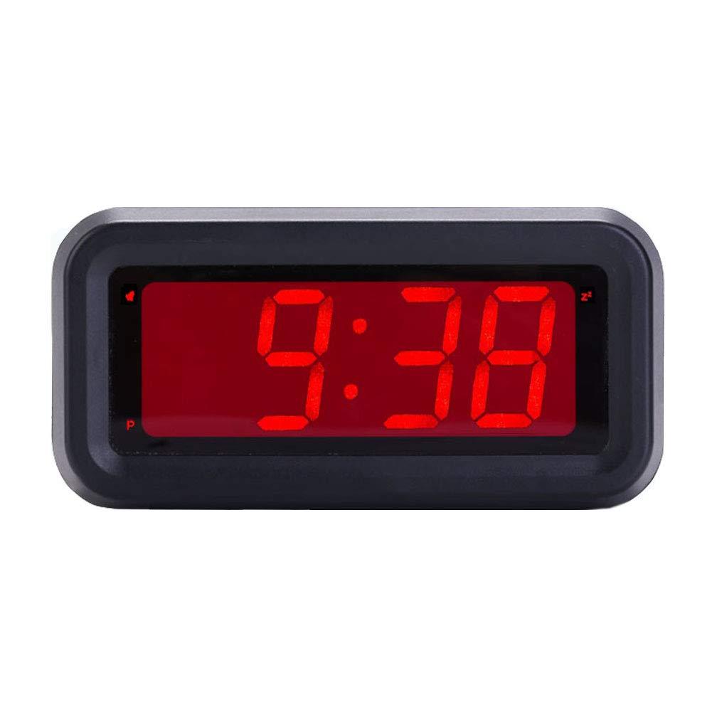 NewNest Australia - EUTUKEY Bedroom Alarm Clock Battery Operated Only, 4" LED Screen, Big Red Digit Display, 2 Levels of Automatic Dimming, Snooze, 12/24h, Easy Digital Clock for Kids and Adults, Elderly, Boys, Girls 