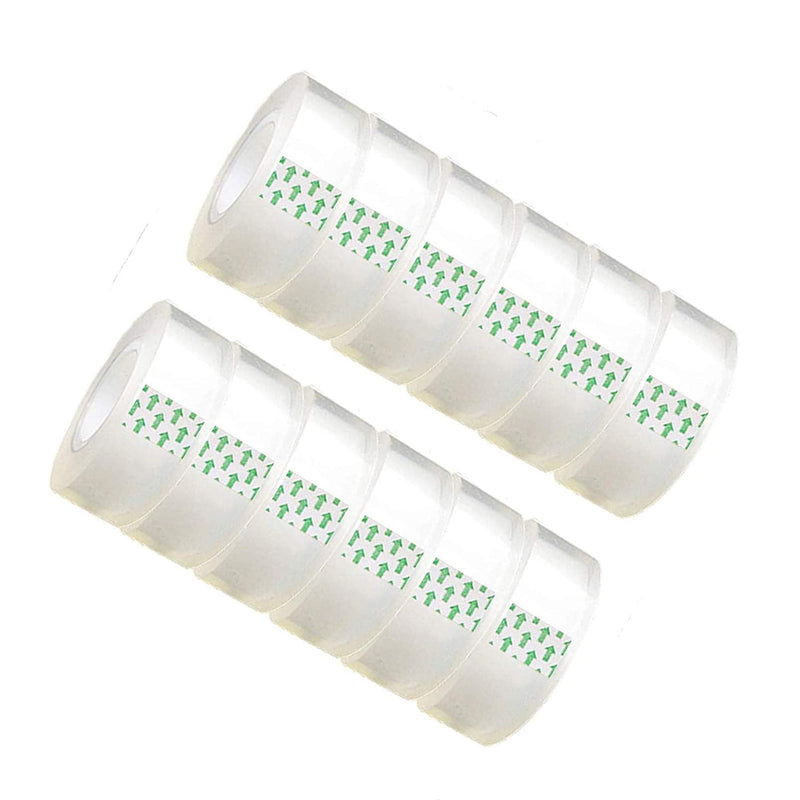 Minghaoda 12 Rolls Clear Tape Refills Roll Transparent Tape Refill Rolls for Office, Home, School, 3/4-Inch x 1000 inch - NewNest Australia