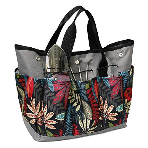 Garden Tool Bag, Heavy Duty Canvas Tool Storage Home Organizer Gardening Tool Kit Holder (Flower) Flower - NewNest Australia