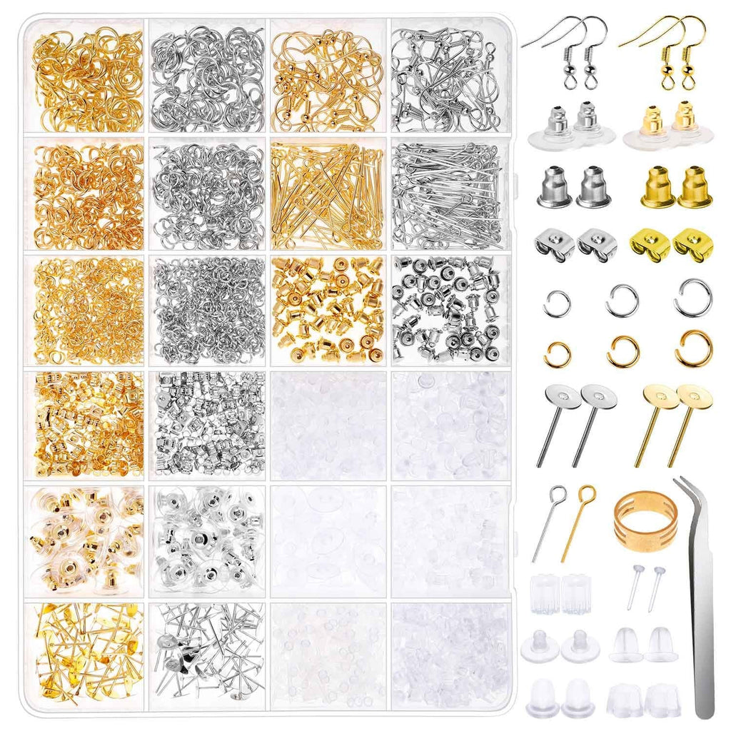 Earring Making Kit, Anezus 2320Pcs Earring Making Supplies Kit with Earring Hooks Findings, Earring Backs Posts, Jump Rings for Jewelry Making Supplies - NewNest Australia