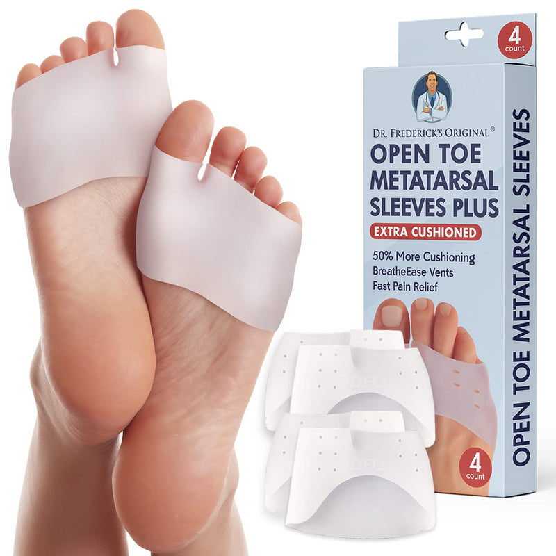 Dr. Frederick's Original Metatarsal Sleeves Plus - 50% More Cushioning - 4 Pieces - Metatarsal Pads for Women & Men - NewNest Australia