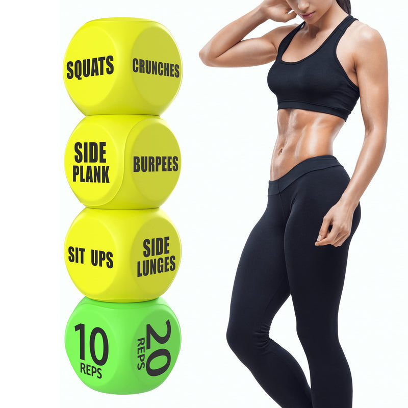 Skywin Workout Dice - Fun Exercise Dice for Solo or Group Classes, 6-Sided Foam Fitness Dice Great Dynamic Exercise Equipment - NewNest Australia