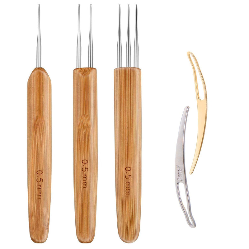 Dreadlock Crochet Hook Tool，Braid Hair Dreadlocks Needle Weaving Crochet for Braid Craft (0.5mm) 0.5mm - NewNest Australia