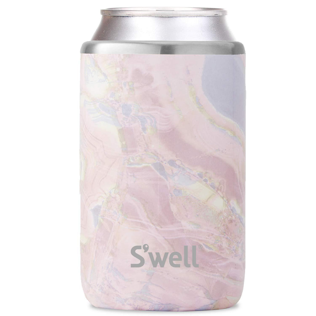 NewNest Australia - S'well Stainless Steel Chiller-Geode Rose Fits 12oz Cans and Bottles - Triple-Layered Vacuum-Insulated Keeps Drinks Cool and Hot for Longer - Dishwasher-Safe BPA-Free for Travel 