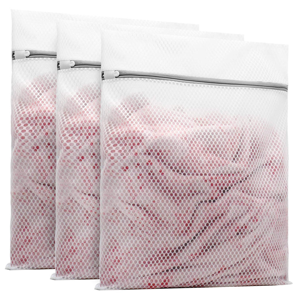 NewNest Australia - 3Pcs Durable Honeycomb Mesh Laundry Bags for Delicates 16 x 20 Inches 3 Large 