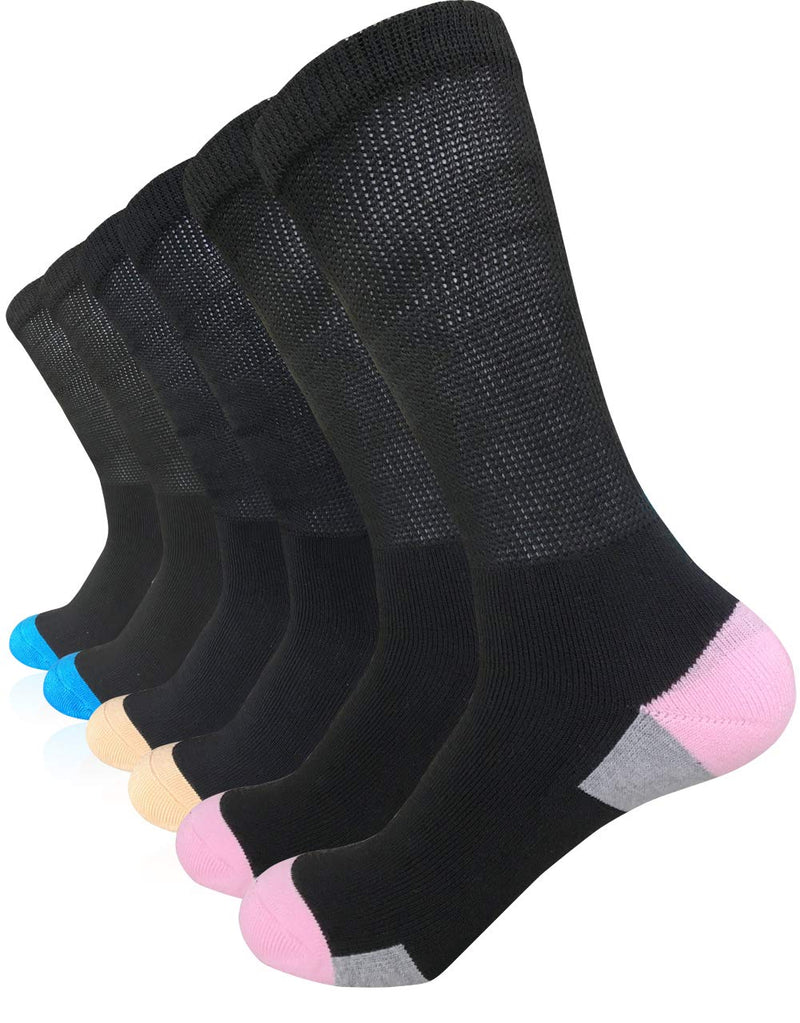 Womens Diabetic Athletic Crew Socks Non Binding Moisture Cushioned Running Workout Socks for Sports and Daily Casual Wear Size 9-11 - NewNest Australia