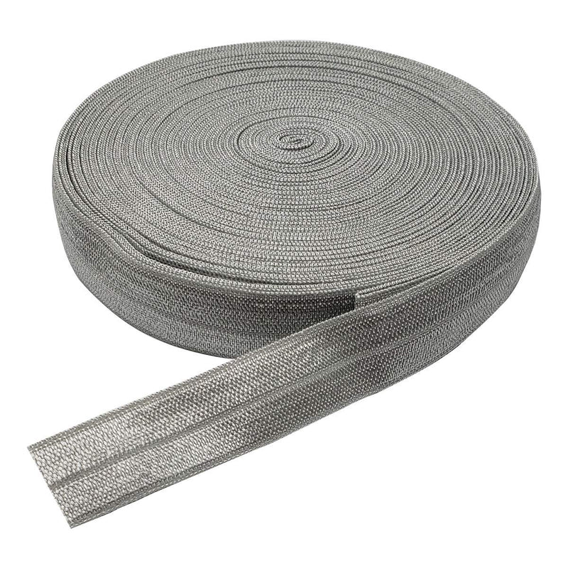 10 Yards Fold Over Elastic Stretch, Braided Elastic Ribbon for Hair Ties Headbands, Available in Various of Colours (Gray, 5/8in) Gray - NewNest Australia