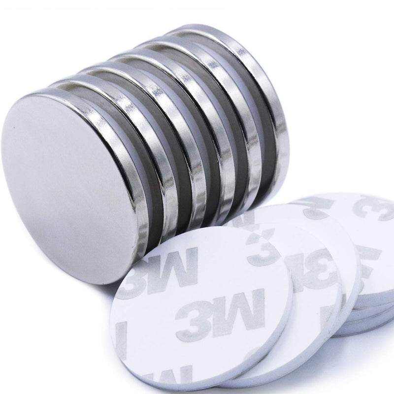 Super Strong Neodymium Disc Magnets with Double-Sided Adhesive, Powerful Permanent Rare Earth Magnets. Fridge, DIY, Building, Scientific, Craft, and Office Magnets, 1.26 inch D x 1/8 inch H - 6 Packs 30X3 6P - NewNest Australia