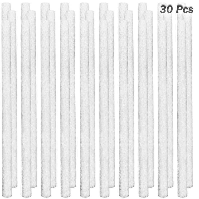 EBaokuup 30Pcs Long Life Fiberglass Replacement Wicks Torch Replacement Wicks Wine Bottle Wicks for Outdoor Tiki Torches, Patio Lighting Garden Lights, Oil Lamps（1/2Inch Diameter X 9.85Inch ） - NewNest Australia