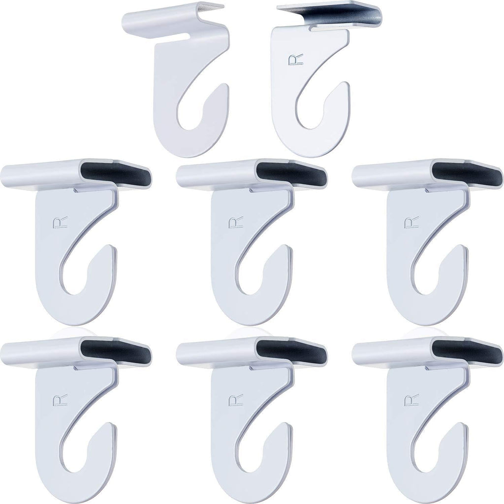 NewNest Australia - 20 Pairs Aluminum Ceiling Hooks for Drop-Ceiling T-Bars 20 Right and 20 Left White Ceiling Hanger T-Bar Track Clip Suspended Ceiling Hooks Grid Clips for Hanging Plants Office Signs Decorations 