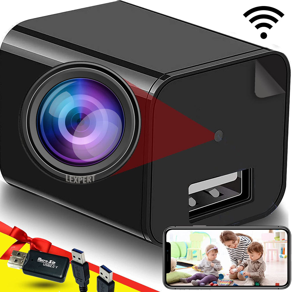 Spy Camera - Hidden Camera Wi-Fi - USB Charger - Hidden Camera Charger - USB Charger Camera - Surveillance Camera - Hidden Spy Camera - Hidden Nanny Cam - Full HD Wireless Remote View [Upgraded] - NewNest Australia