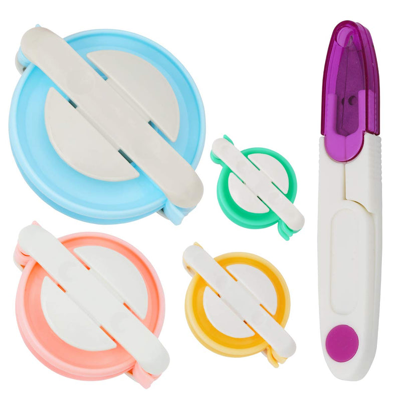 Pompom Makers 4 Size Pom Poms Maker Tool Set DIY Fluff Ball Weaver for DIY Wool Yarn Knitting Craft Project with Cutter Scissors - NewNest Australia