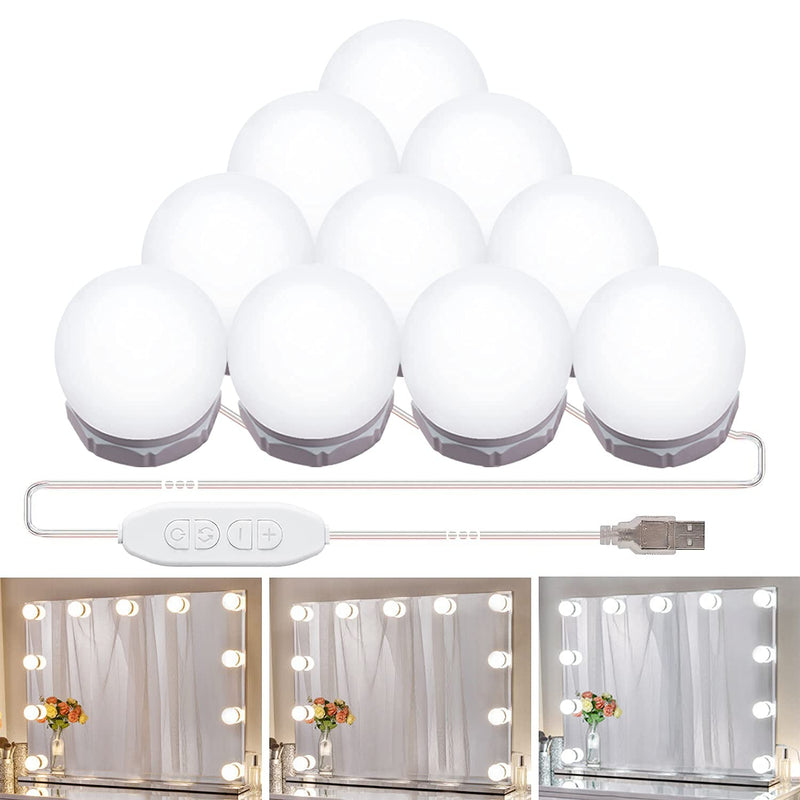 Led Vanity Mirror Lights with 10 Dimmable Light Bulbs 17ft Makeup Vanity Light for Vanity Table Dressing Room Mirror - NewNest Australia