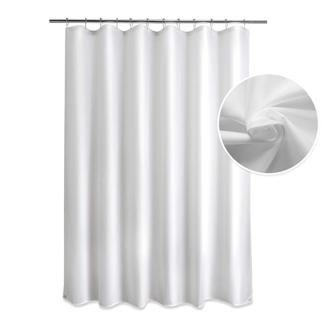 Titanker Shower Curtain, Fabric Shower Curtain Liner with 2 Magnets, Waterproof Polyester Shower Curtains Bathroom 85GSM Shower Curtain Liners, Machine Washable, 70 x 72 Inches, White 85g per square meter - NewNest Australia