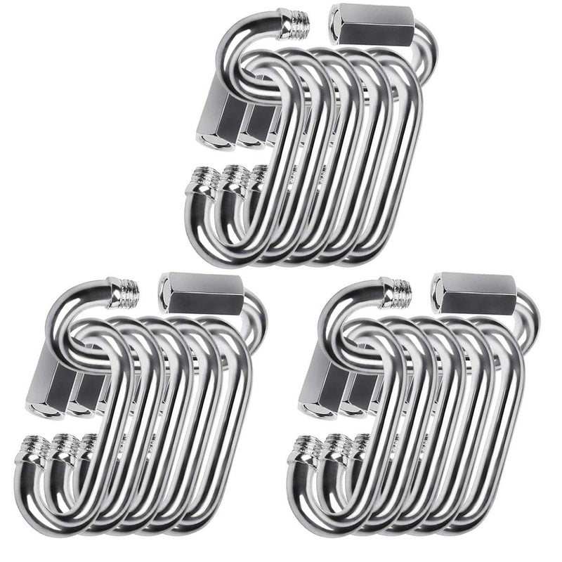 Quick Link, Ekunbuy 304 Stainless Steel Heavy Duty Locking Clips Chain Connector Repair Link Buckle for Swing Outdoor Camping 1.45inch(m3.5)-18pcs - NewNest Australia