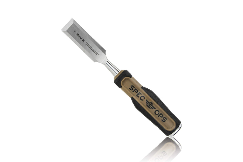 Spec Ops - SPEC-C1-1 Tools Wood Chisel, 1" Blade, High-Carbon Steel Blade, Shock-Absorbing Grip 1" - NewNest Australia
