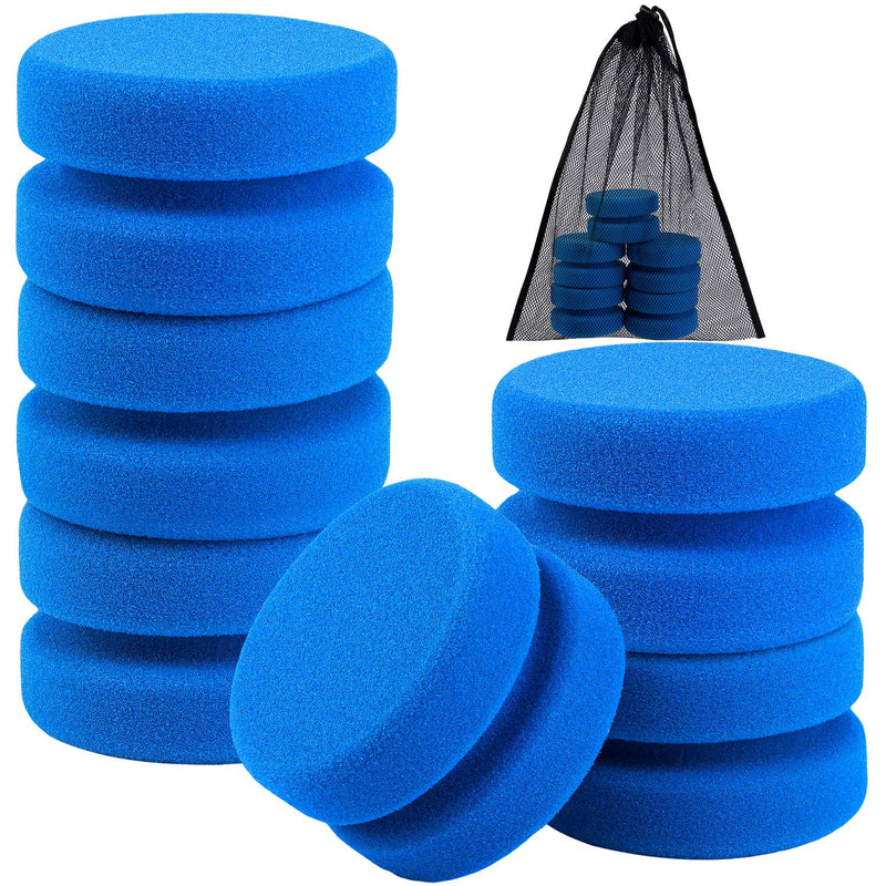Aodaer 6 Pack Sponge Applicator Paint Sponge Applicator Blue Paint Detail Sponge Used for Art Crafts or Car Waxing with Mesh Hanging Storage Bag, Blue Round 3.1 Inches - NewNest Australia