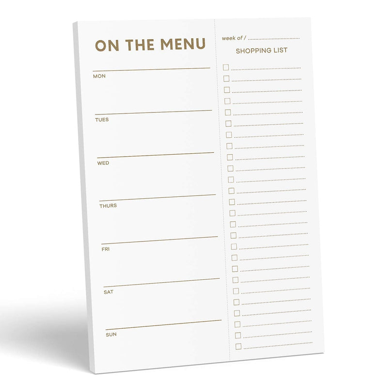Sweetzer & Orange Gold Meal Planner and Grocery List Magnetic Notepad. 7x10” Meal Planning Pad with Tear Off Shopping List. Plan Weekly Menu Food for Weight Loss or Dinner List for Family! - NewNest Australia