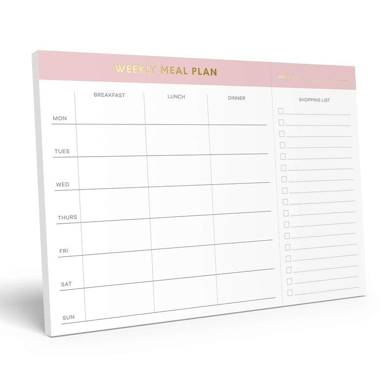 Sweetzer & Orange Weekly Meal Planner and Grocery List Magnetic Notepad. Pink 10x7” Meal Planning Pad with Tear Off Shopping List. Plan Weekly Menu Food for Weight Loss or Dinner List for Family! - NewNest Australia