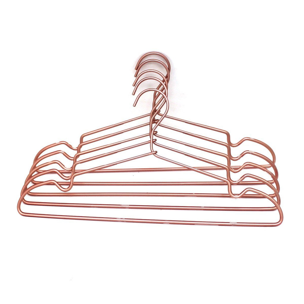 NewNest Australia - Koobay Matt Non-Slip Aluminium Rose Gild Copper Children Top Clothes Hangers for Baby Clothes 12" 10PCS 