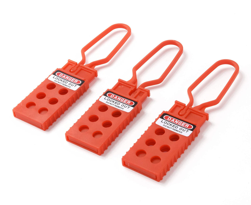 TRADESAFE Lock Out Tag Out Lock Hasp. 3 Pack Red Lockout Tagout Hasp. Non Conductive Plastic Nylon Padlock Hasp for Lock Out Devices. Loto Hasp for Lockout Safety Supply, Kits, and Stations - NewNest Australia