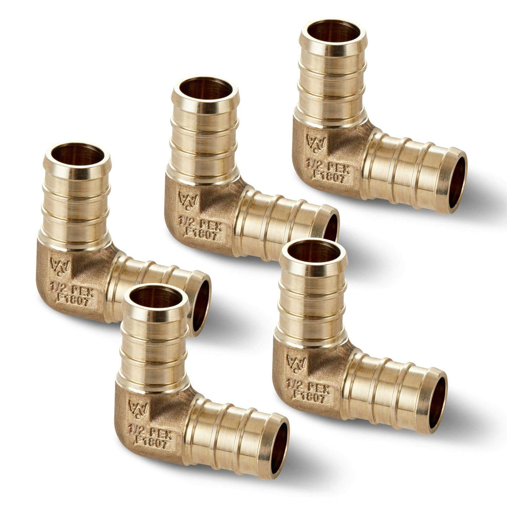 10 PCS PREMIUM GRADE 1/2" X 1/2" PEX ELBOW - BRASS CRIMP FITTINGS (LEAD-FREE) - NewNest Australia