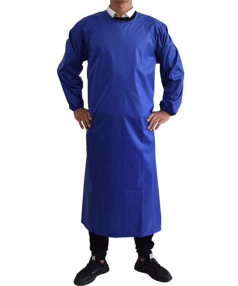 Waterproof Aprons with Long Sleeves woodworking apron Plus size Apron Water proof for Men Women MD008-Blue one size Blue - NewNest Australia