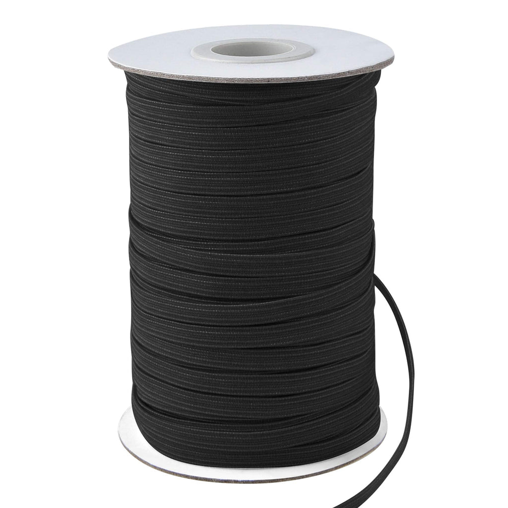 Coopay 45 Yards Length 1/2" Width Elastic Cord Elastic Bands Elastic Rope Heavy Stretch Elastic Spool Knit for Sewing (Black, 1/2 Inch) Black - NewNest Australia