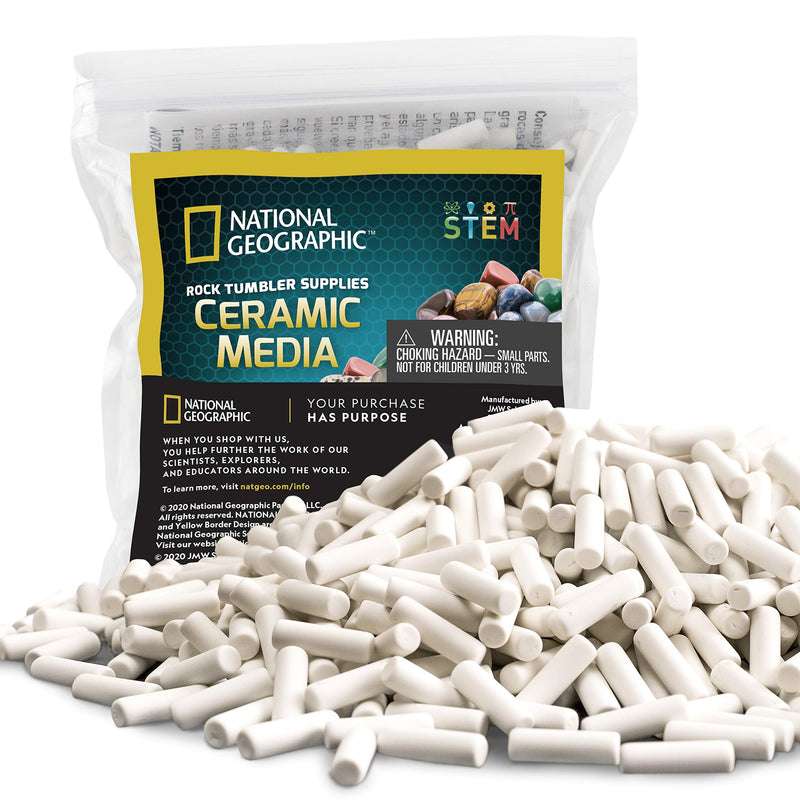 NATIONAL GEOGRAPHIC Rock Tumbler Ceramic Pellets – 1.5 lb Ceramic Media for Rock Polisher, Use with Rock Polishing Grit, Protects Rocks, Improves Tumbling, Reusable, Rock Tumbling Supplies - NewNest Australia