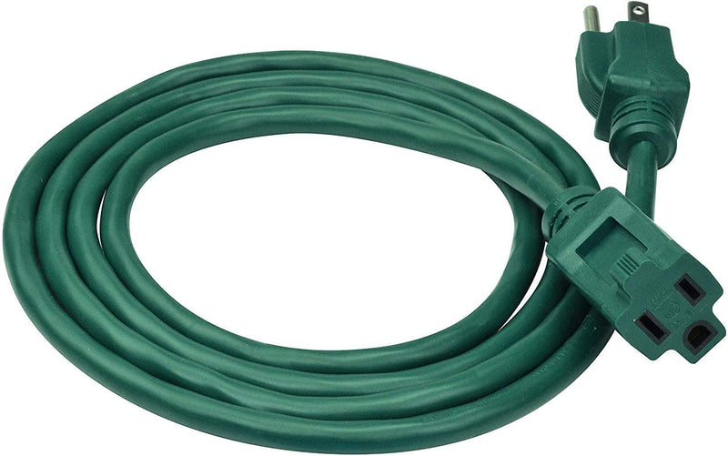 Clear Power 6 ft Outdoor Extension Cord 16/3 SJTW, Lawn & Garden Green Cable for Holiday Decoration, 3-Prong Grounded Plug, Water & Weather Resistant, Flame Retardant, DCOC-0195-DC 16/3 - 3 PRONG GROUNDED PLUG - NewNest Australia