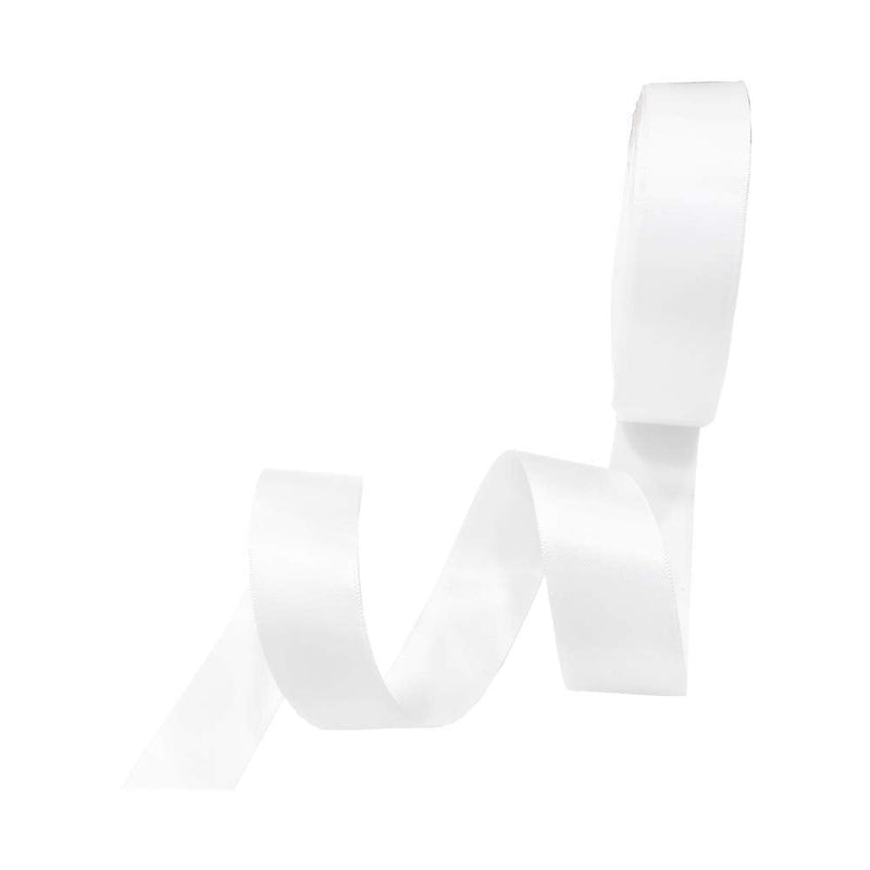 QIANF 1 1/2 Inch Wide Double Face Satin Ribbon No Fading Woven Ribbon - 25 Yard (112-White) 1 1/2"-25Yard 112-white - NewNest Australia