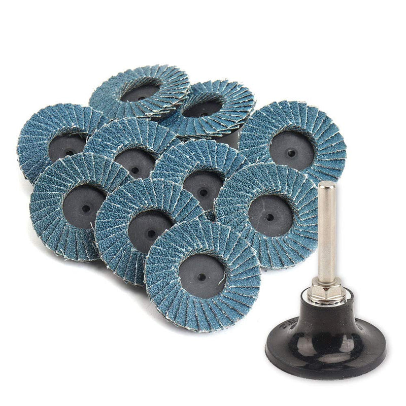 9Pcs 2inch Flap Discs,High Density Zirconia Alumina Flat Rollock Disc with Roloc Disc Pad Holder,Quick Change Sanding Discs for Rotary Tools Grinder,T27 40Grit 40 Grit - NewNest Australia