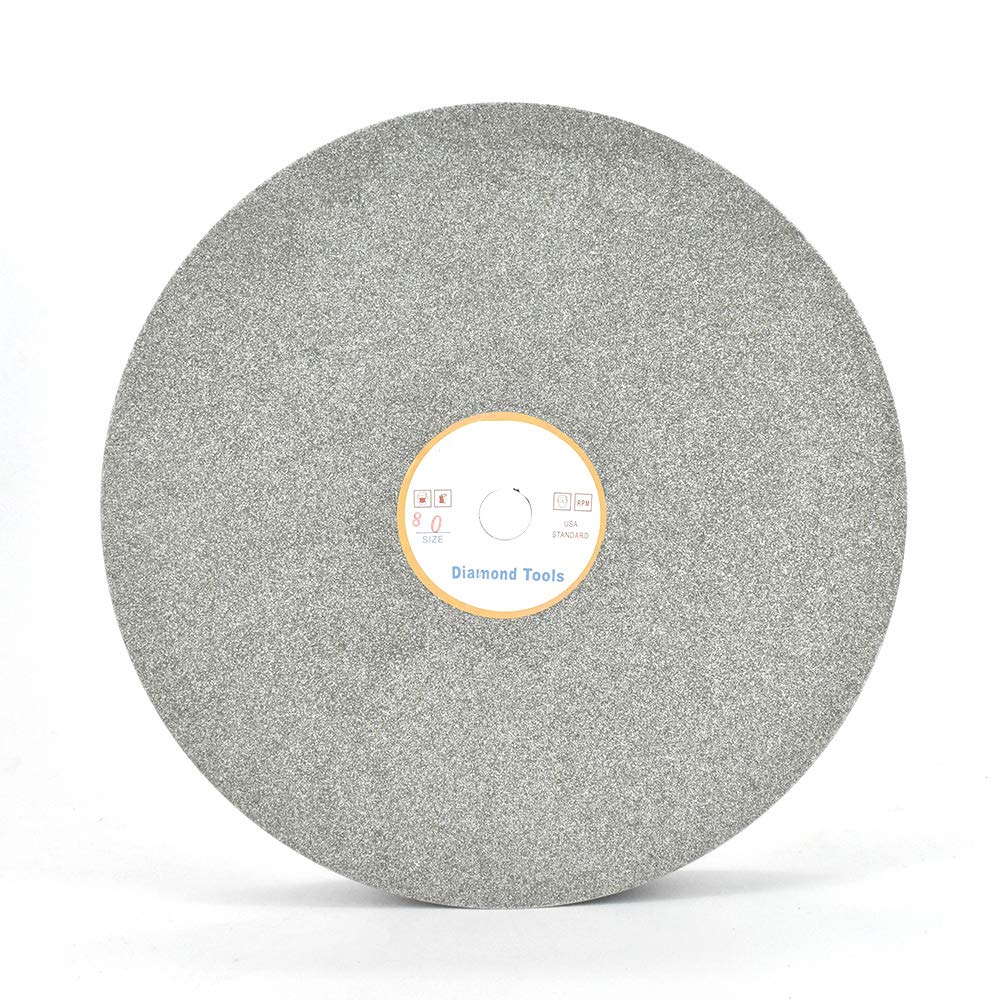 SCOTTCHEN Diamond Flat Lap Wheel 8" x 1/2" Grinding Sanding Disc Lapping Polishing Disc-80 Grit 80 grit - NewNest Australia