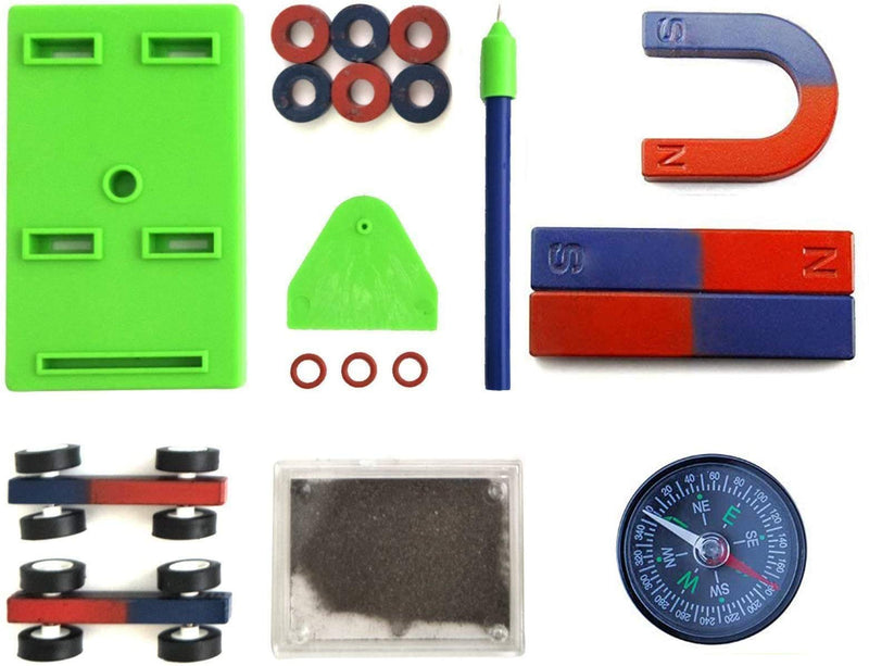 Labs Junior Science Magnet Set for Education Science Experiment Tools Icluding Bar/Ring/Horseshoe/Compass Magnets - NewNest Australia