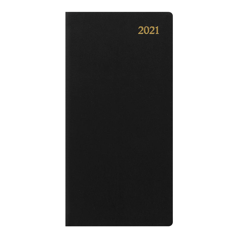 LETTS Signature Week to View 2021 Planner, Bonded, Black, 6.625 x 3.25 inches (C38SUBK-21) - NewNest Australia