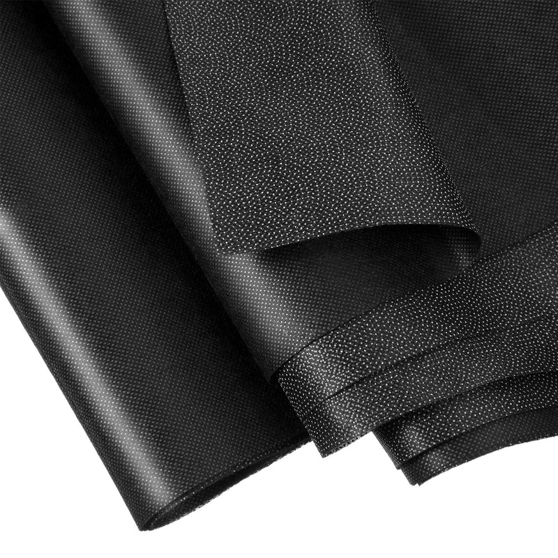 3 Pieces Fusible Interfacing Non-Woven Lightweight Polyester Interfacing (Black, 20 Inch x 3 Yards) Black - NewNest Australia