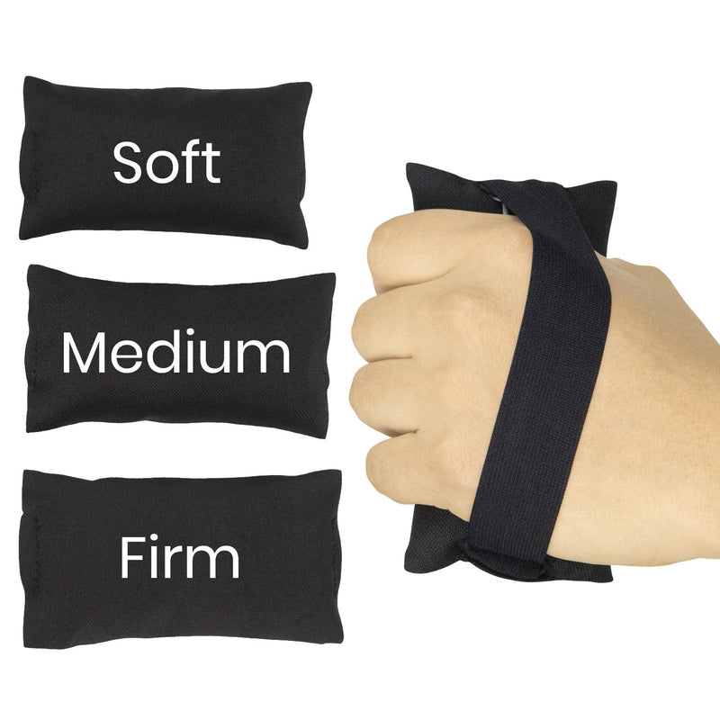 Vive Palm Grip Protector (3 Pack) - Hand and Finger Contracture Cushions - for Arthritis, Skin Breakdown, Exercise Strength - Comfortable Elastic Band Sized for Men and Women - Stroke Patient Rehab Black - NewNest Australia