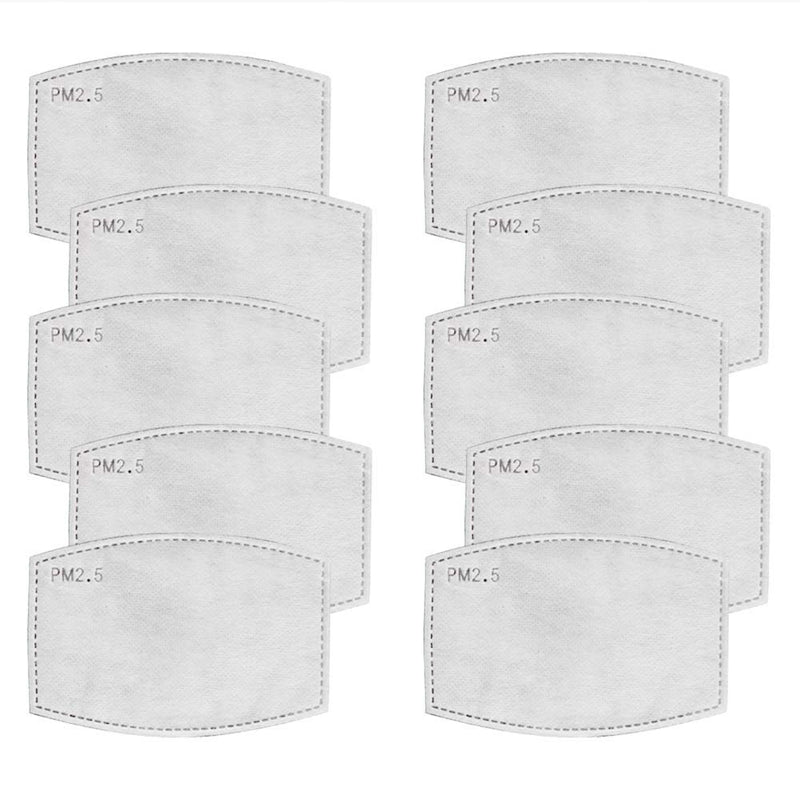 Safe+Mate (10 Pack) PM 2.5 Carbon Filter Replacement Inserts for Adult Cloth Masks (S/M) (L/XL) - 5 Layer Filters - NewNest Australia