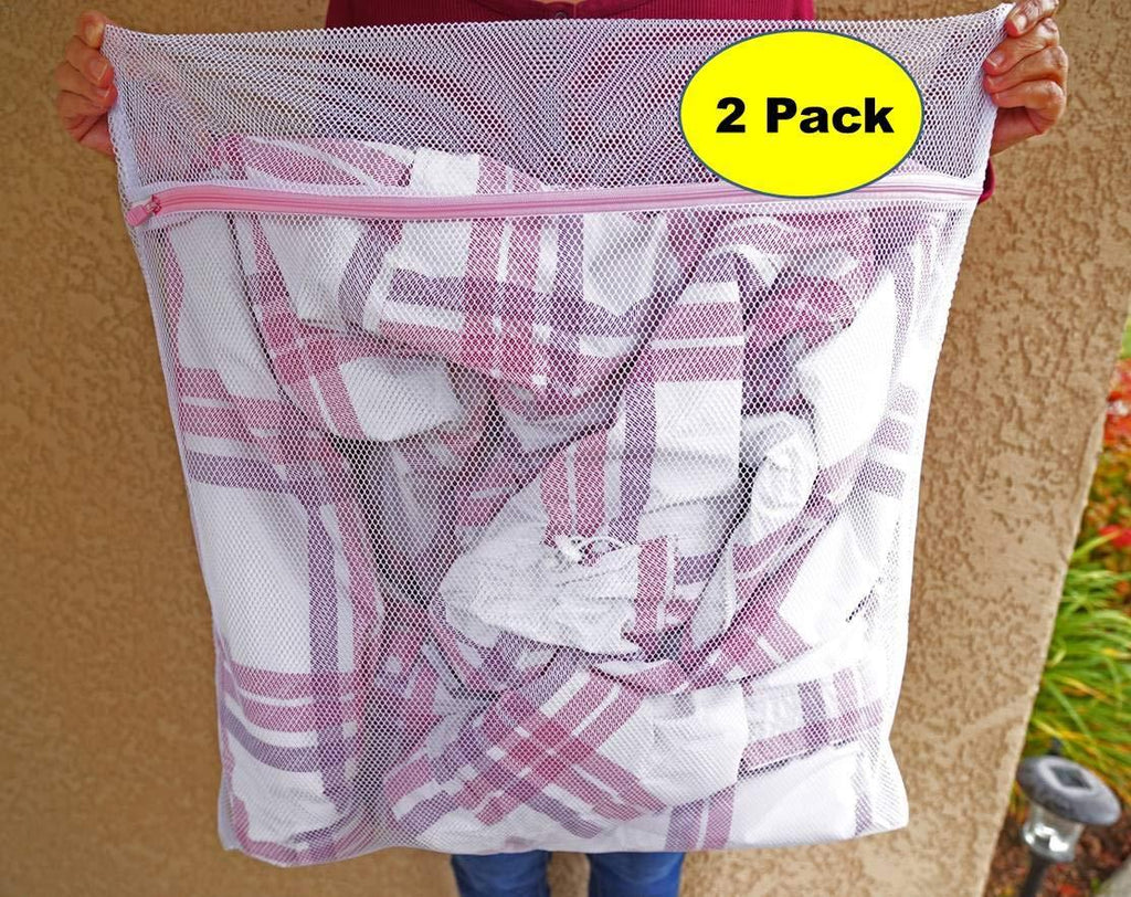 NewNest Australia - Donna's She-Shed 2 Pack X-Large Mesh Laundry Bags 23" x 23" for Sweaters, Dresses, Stuffed Toys, delicates. Helps Protect delicates in The wash. Use for Large Item or Multiple Medium/Small Items. (2) 