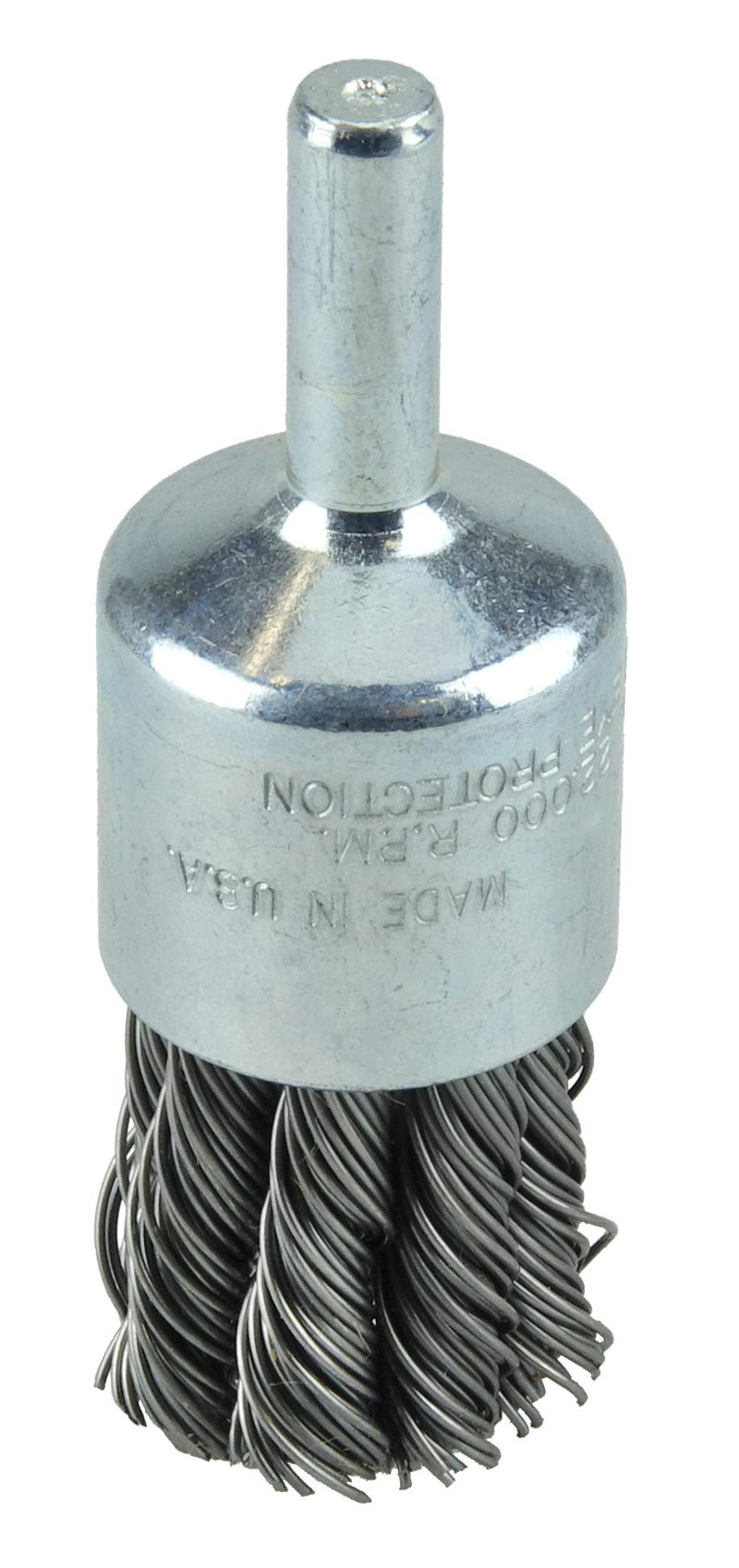 Weiler 10028V 1-1/8" Knot Wire End Brush.020" Steel Fill, Vending Ready, Made in The USA 1-1/8" Dia x .020 Wire Size - NewNest Australia