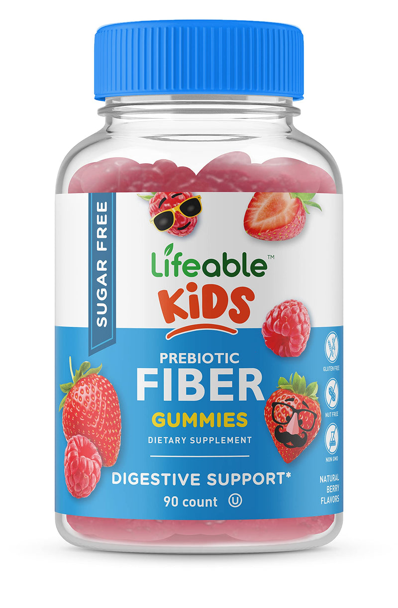 VitaWorks Sugar Free Prebiotic Fiber for Kids – 4g – Great Tasting Natural Flavored Gummy – Gluten Free, Vegetarian, GMO Free Chewable – 90 Gummies – 45 Doses - NewNest Australia
