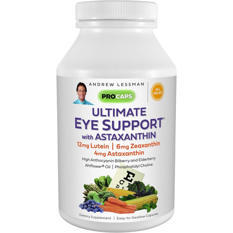 Andrew Lessman Ultimate Eye Support with Astaxanthin 30 Softgels – 12mg Lutein, 6mg Zeaxanthin, 4mg Astaxanthin, Bilberry, Key Nutrients to Support Eye Health & Promote Healthy Vision. No Additives 30 Count (Pack of 1) - NewNest Australia