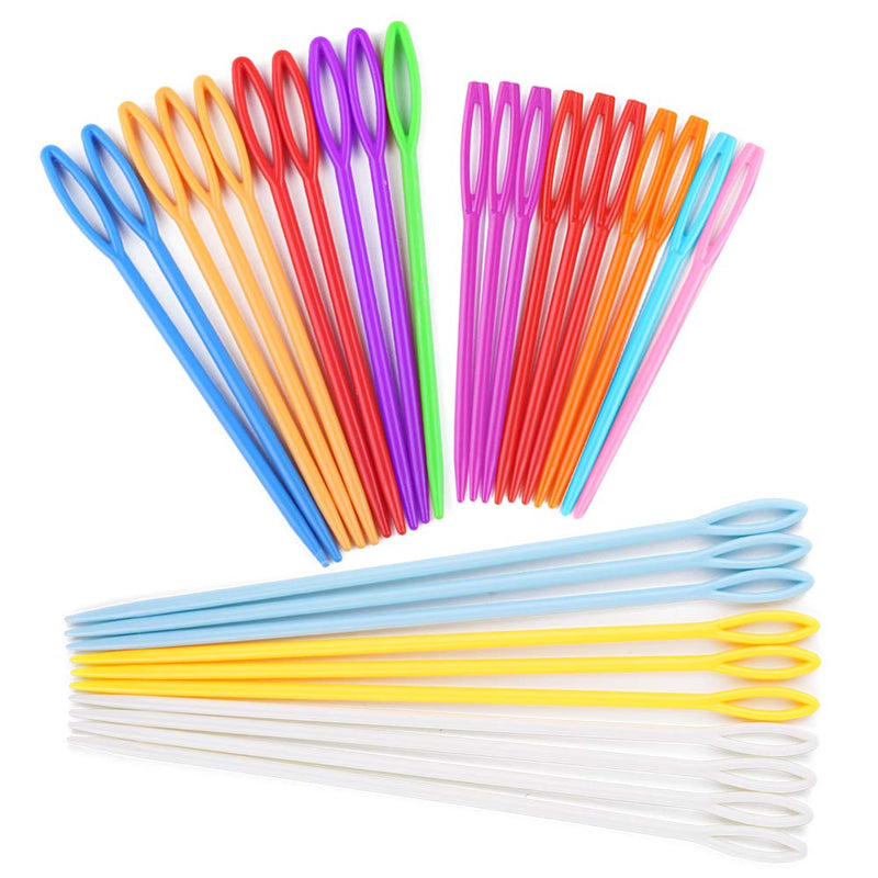 30 PCS Large Eye Plastic Needles, 2.7Inch/3.5Inch/5.9Inch Plastic Weaving Needles, Yarn Needles, Learning Needles, Safety Plastic Lacing Needles for Kids & Sewing Handmade Crafts 30 PCS - NewNest Australia