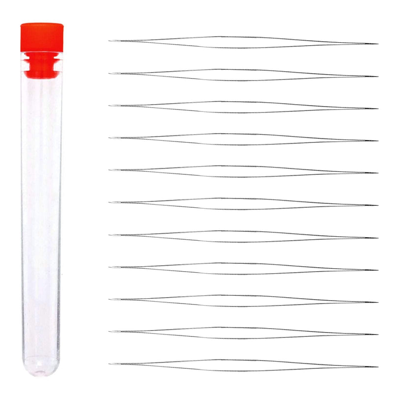 12pcs Seed Beads Needles Beading Embroidery Needles Big Eye Collapsible Beading Needles with Bottle for Jewelry Making - NewNest Australia