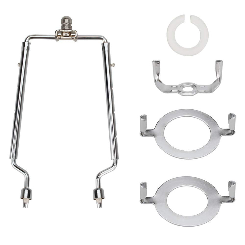 7 8 9 10 inch TooToo Star Lamp Shade Harp Holder 3/8 Standard&E14&E26&E27 Light Base UNO Fitter Adapter Converter Finial Set,Adjustable Tall 7 8 9 10 inch, Detachable Parts Silver Bracket Support - NewNest Australia