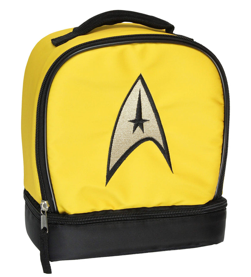 NewNest Australia - Star Trek The Original Series Captain Kirk Embroidered Command Logo Dual Compartment Insulated Lunch Box Bag Tote 
