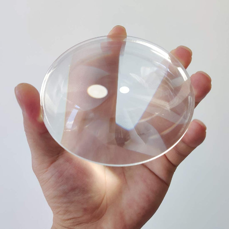 Fresnel Lens, Diameter 100mm (4''), Focal Length 50mm, Acrylic Lens (not Glass), for Physics Classroom,Solar Heating,Magnifiying. (Focal Length 50mm) - NewNest Australia