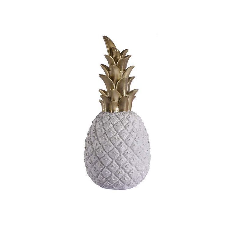 NewNest Australia - Lovecat Resin Pineapple Decoration, Household Decorative Pineapple, Fashion Artificial Pineapple, Fake Resin Pineapple Ornament, Home Decor Centerpiece (White, S) White Small 