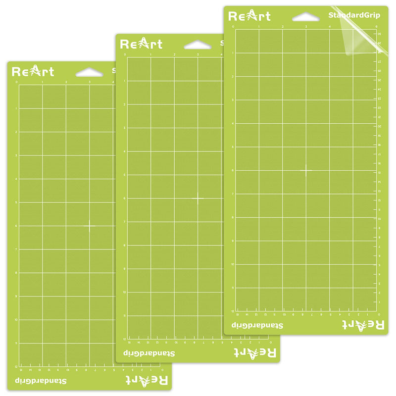 ReArt Standard Grip Adhesive Cutting Mat 6 x 12 Inch For Cricut - 3 Pack - NewNest Australia