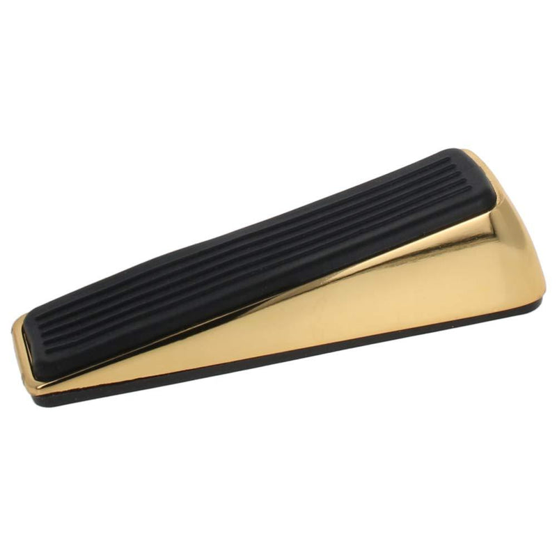 MroMax Rubber Door Stopper Security Modern Wedge Floor Non-Scratching Anti-Slip Doorstop Zinc Alloy, Gold Tone 1pcs 1Pcs Bright gold - NewNest Australia